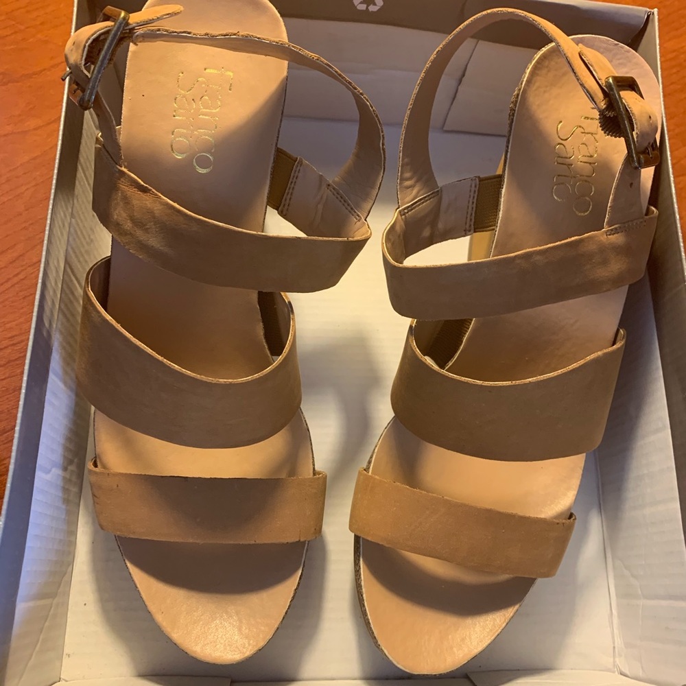Franco Sarto Tan Fiona Wedges